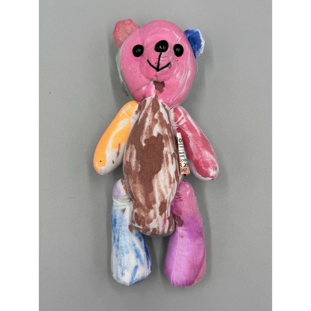 S&S Worldwide Paint Splash Design Teddy Bear Plush Small 7” Stuffed Animal